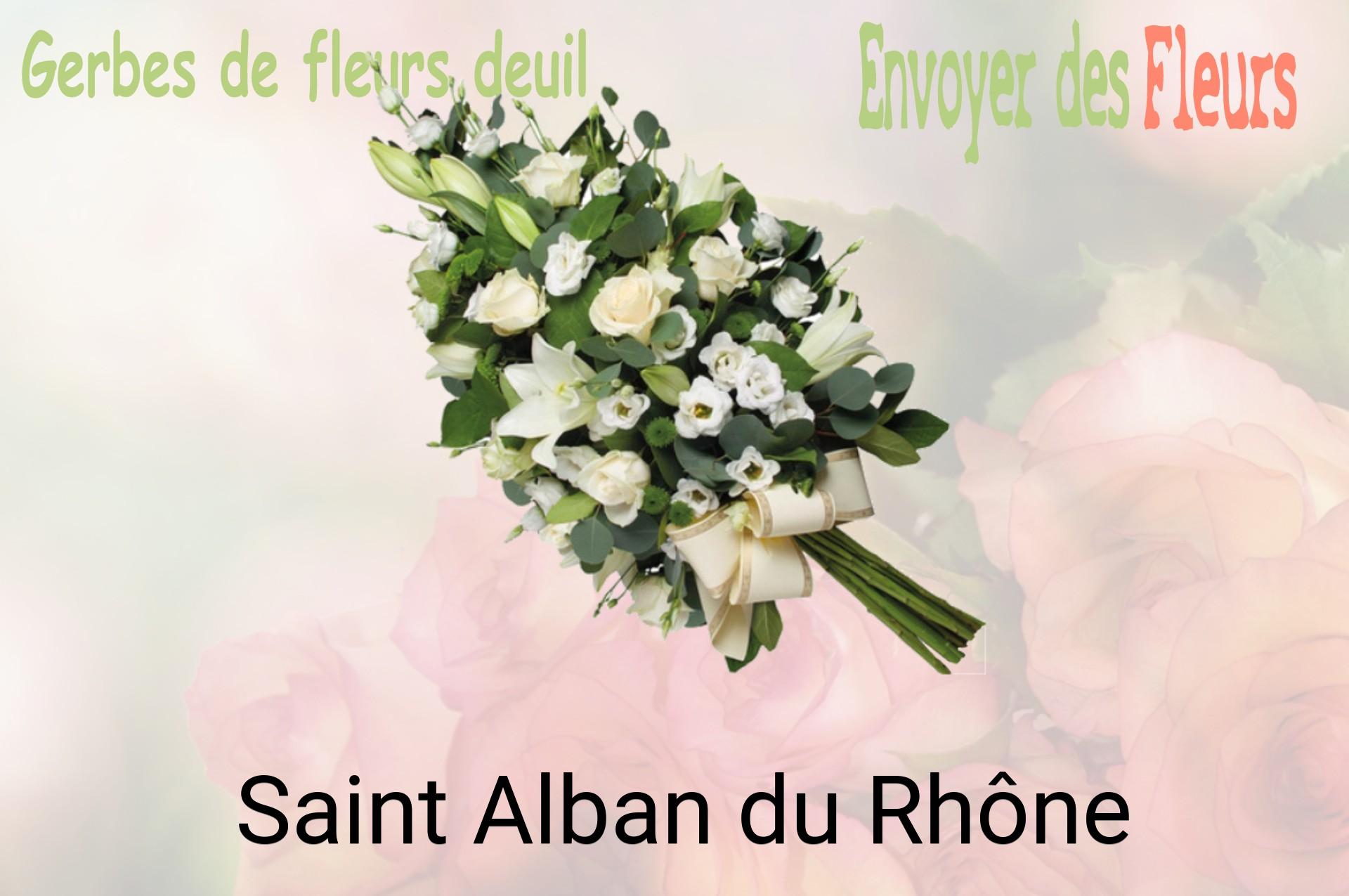 Gerbe de fleurs de deuil livrée à Saint-Alban-du-Rhône